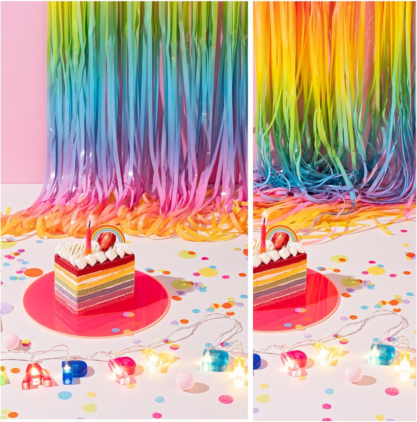 Tinsel Foil Fringe Curtains Wavy Backdrop for Parties Sparkle Metallic Wavy Foil Fringe Backdrop Curtain for Party Decorations Photo Booth Props for Birthday Graduation Wedding