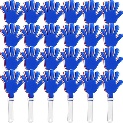 24 Pcs Orange Hand Clappers 7.5 Inch Clappers Noisemakers Noise Makers Party Favors Plastic Party Clapper for Sporting Events Cheers Ball Dance Basketball Football Noisemakers（Orange）