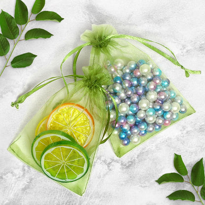 ANZNKU Pink Organza Bags 4 x 6 in 50PCS, Small Gift Bags for Goodie Candy Jewelry Soap Packaging, Cute Little Mesh Bag Drawstring Bulk for Wedding Birthday Party Favor Baby Shower & Easter Gifts Wrap