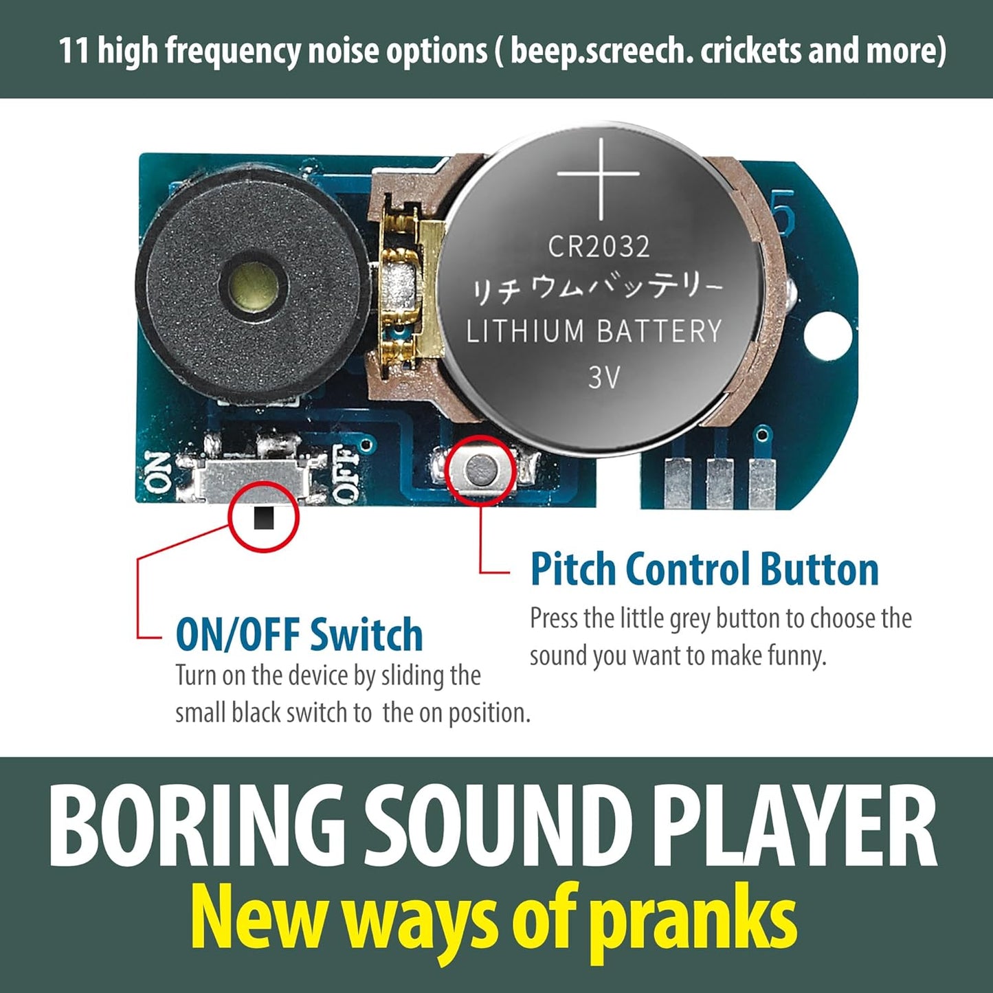 Chilpals Cricket Noise Maker Prank (3 Pack),Prank Noise Maker,Prank Stuff for Adults,Beeping Prank Lrritating Noise Maker,Small Size and Long Battery Life,Suitable for Party, Office, Home, School, Car