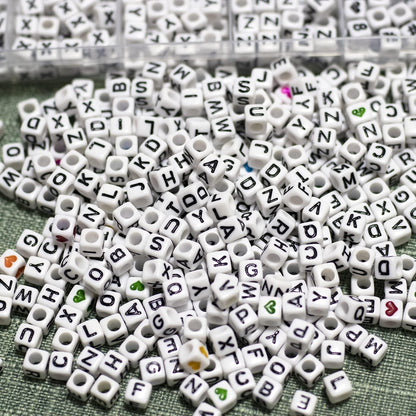 Melius 1450Pcs Acrylic Glow Letter Beads, Alphabetical Glowing in The Dark Beads in 28 Grid Box for Jewelry Making, DIY Bracelets, Necklaces, Key Chains (Glowing, 4x7mm)