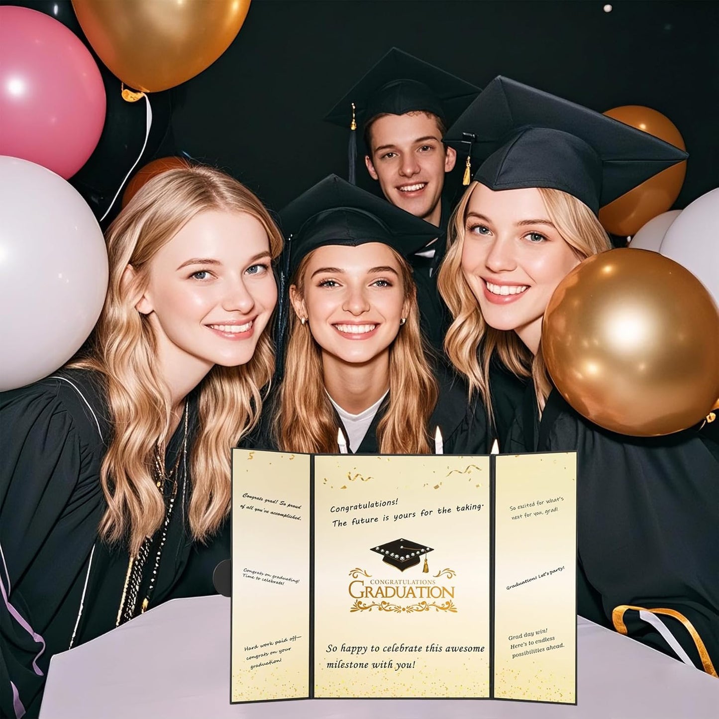 Graduation Guest Book 2026 Graduation Party Decorations Class of 2026 Graduation Sign in Book Signature Board Keepsake Grad Party Supplies College High School Graduation Gift Card Book (Blue)