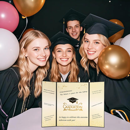 Graduation Guest Book 2026 Graduation Party Decorations Class of 2026 Graduation Sign in Book Signature Board Keepsake Grad Party Supplies College High School Graduation Gift Card Book (Blue)