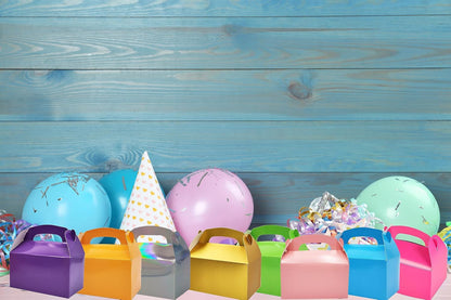 The Dreidel Company 12-Pack Black Gable Treat Boxes, Goodies Favor Box for Kids Birthday, Candy Boxes Party Favors, Weddings Events, Baby Shower, 6.25" x 3.5" x 3.5" Inch