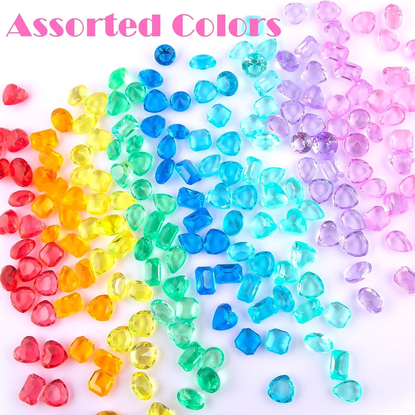 Niceup 150pcs Kids Plastic Gem Rings Bulk Toys Princess Party Favor Cupcake Topper Pinata Fillers Parade Throws Bulk Carnival Prizes Acrylic Gemstones Fake Jewel Treasure Toys Goodie Bag Fillers