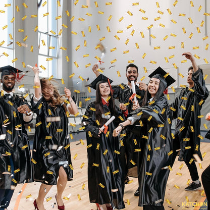 Black and Gold Grad Graduation Decorations 2026 - Pack of 1000, Congrats Grad Graduation Confetti 2026 | Grad Confetti Class of 2026 for Black and Gold 2026 Graduation Decorations, KatchOn