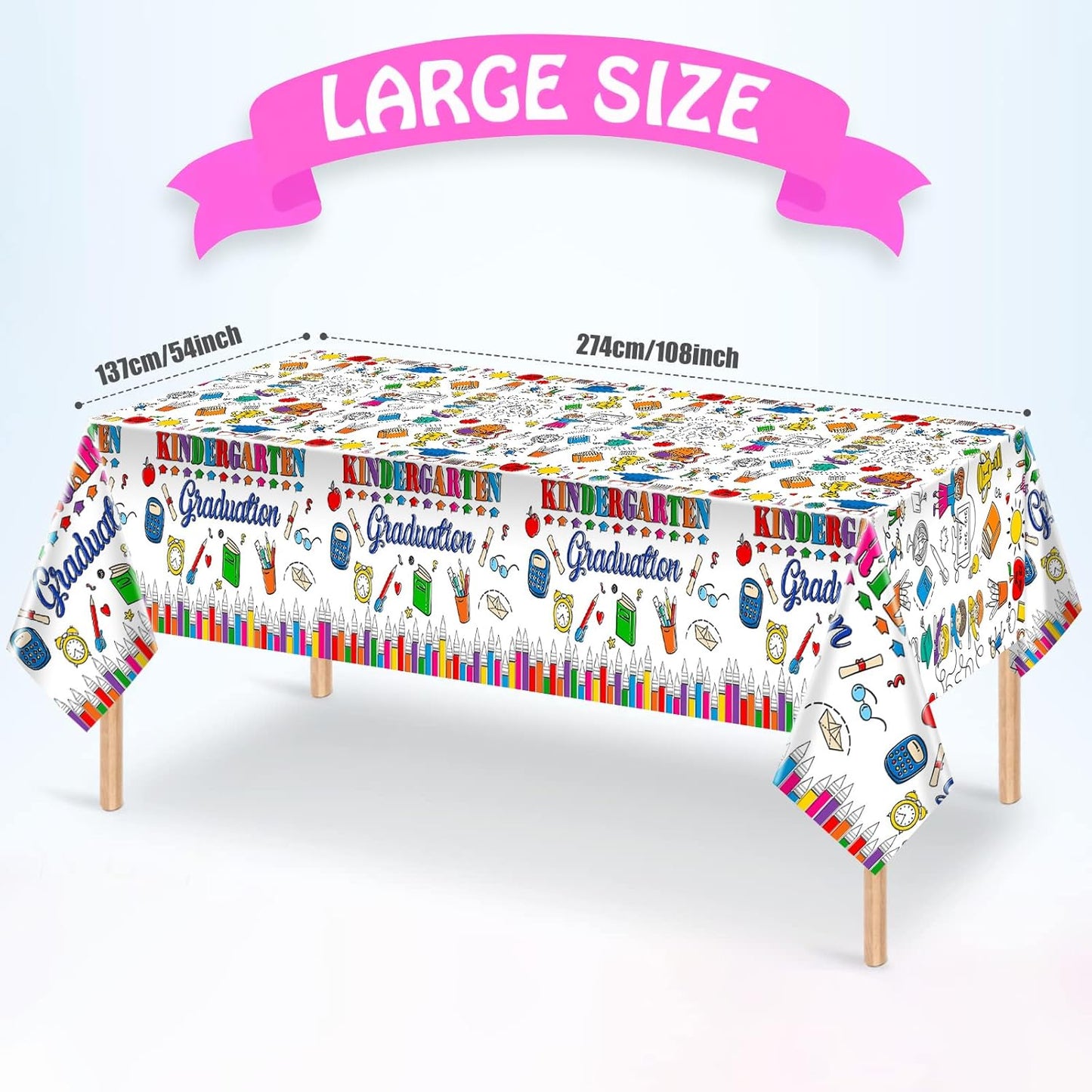 Giant Construction Party Coloring Tablecloth for Kids - Huge Construction Theme Table Cover Large Dump Truck Vehicle Painting Poster for Children Birthday Party Supplies 54x108 Inch