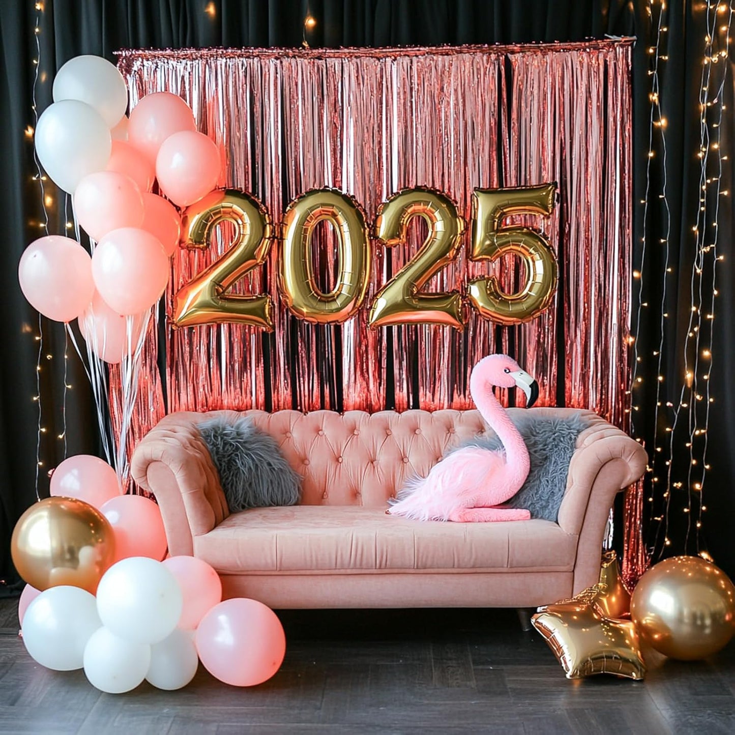 PartyWoo Silver Streamers 3pcs Tinsel Backdrop 8.2FT Metallic Tinsel Foil Fringe Streamer Curtains Party Photo Booth Backdrop for Graduation Baby Shower Bachelorette Wedding Disco Party Decorations