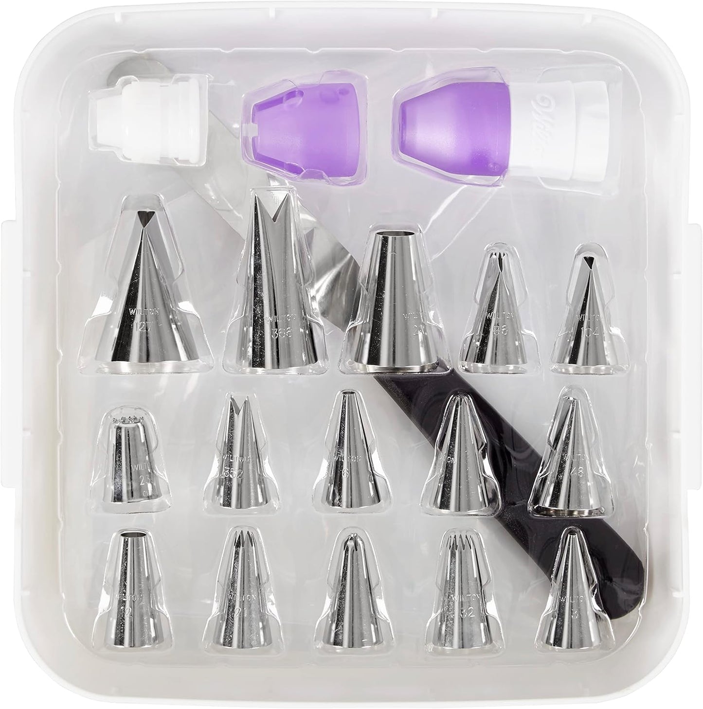 Wilton Decorating Essentials Frosting Piping Kit with Storage Box, Cake & Cupcake Decorating Set, 33 Piece Set