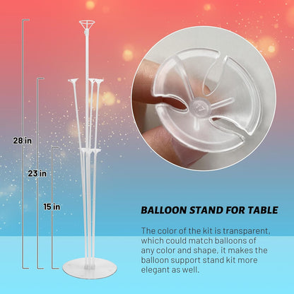 JOYYPOP 4 Sets Balloon Stand Kit For Table, Balloon Sticks with Base Birthday Graduation Party Decorations Wedding