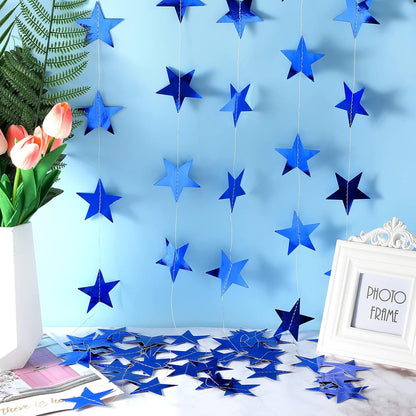 Patelai Glitter Star Garland Banner 2026 Graduation Decor 130 Feet Star Hanging Banner Twinkle Backdrop for Party Birthday Classroom Wedding Supplies(Gold)