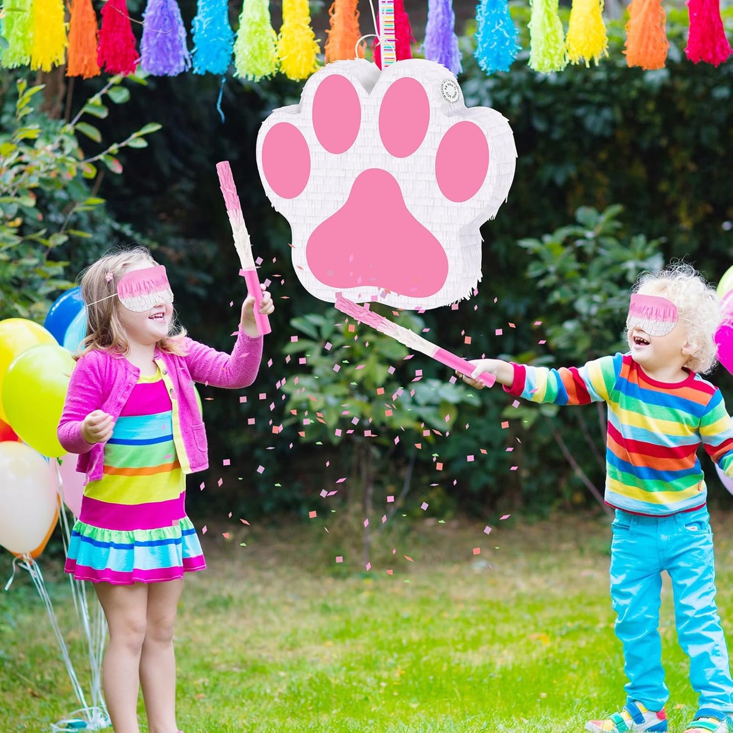 Easter Bunny Pinata Funny Bunny Egg Pinata with Blindfold & Stick for Birthday Decorations Easter Party Supplies Spring Decorations