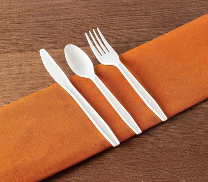 Party Bargains Disposable Cutlery set, SAPPHIRE Design, Clear Color, 360 Pieces: 180 Forks, 120 Spoons, 60 Knives