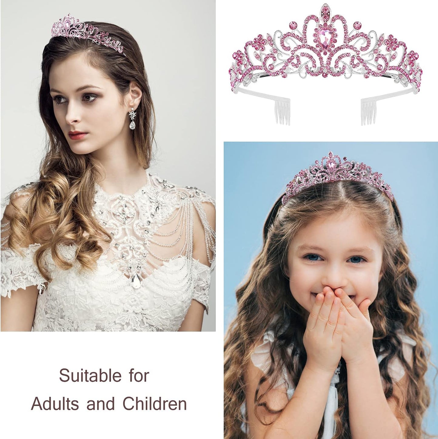 Happy Birthday Queen Tiara Crowns for Women, Red Sash, Party Favors Supplies Gift, 30th Decorations, Stuff Accessories
