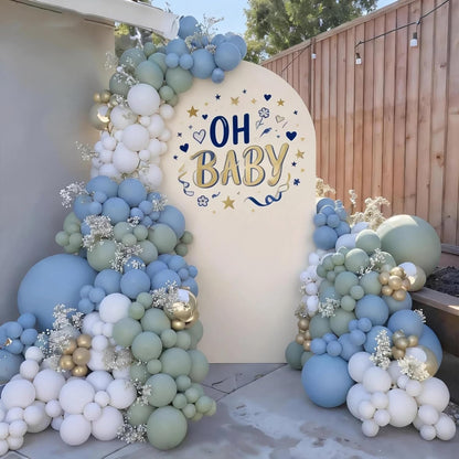 60 Pcs Blue and Silver Balloons, Navy Royal Blue Silver Party Balloons with Metallic Confetti Helium Latex Balloons for Birthday Baby Showers Fathers Day 2025 Graduation Decoration