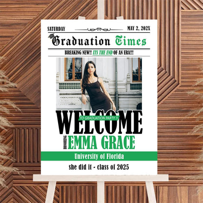 Personalized 2026 Graduation Party Welcome Sign, Minimalist Grads Decor, Class of 2026 Graduation Party Poster, Custom Graduation Party Sign, Congrats Grad Decorations Design 2