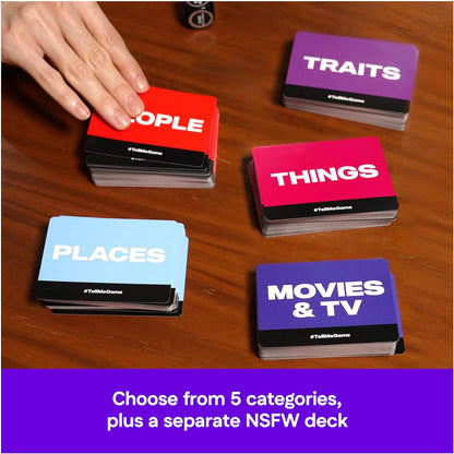 Spin Master Games, Tell Me Without Telling Me, 2025 Edition with New Cards, The Viral Adult Party Game for Friendsgiving, Adult Card Game, 4+ Players, for Ages 18 & Up