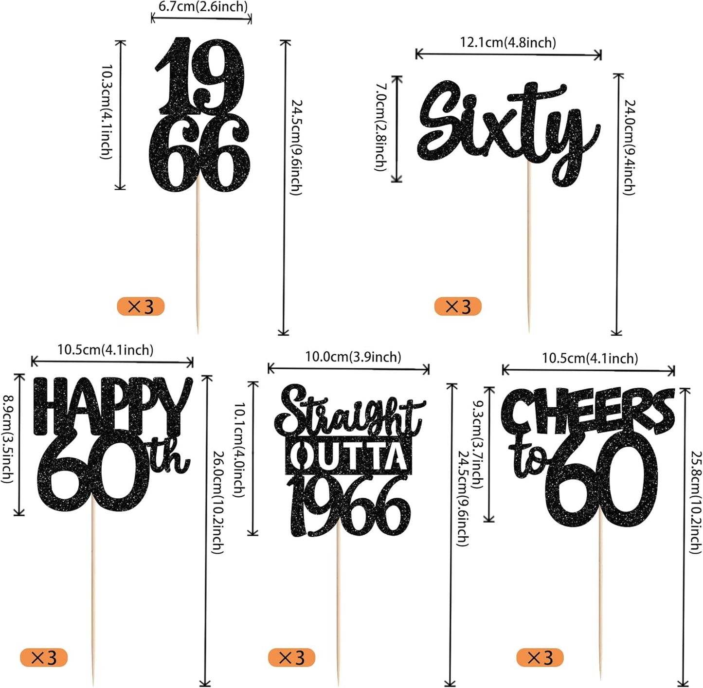 15 PCS 50th Birthday Centerpiece Sticks Fifty Happy 50th Straight Outta 1976 Table Flower Centerpieces Sticks Cheers to 50 Floral Decorations for 50th Birthday Party Centerpieces Supplies Black