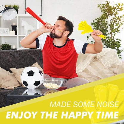 50 Pcs Hand Clappers Noisemakers 7.5 Inch Clappers Noisemakers Plastic Hand Clappers for Birthdays Game Football Sporting Events Cheers Supplies Dance Basketball Football Noisemakers(Black)