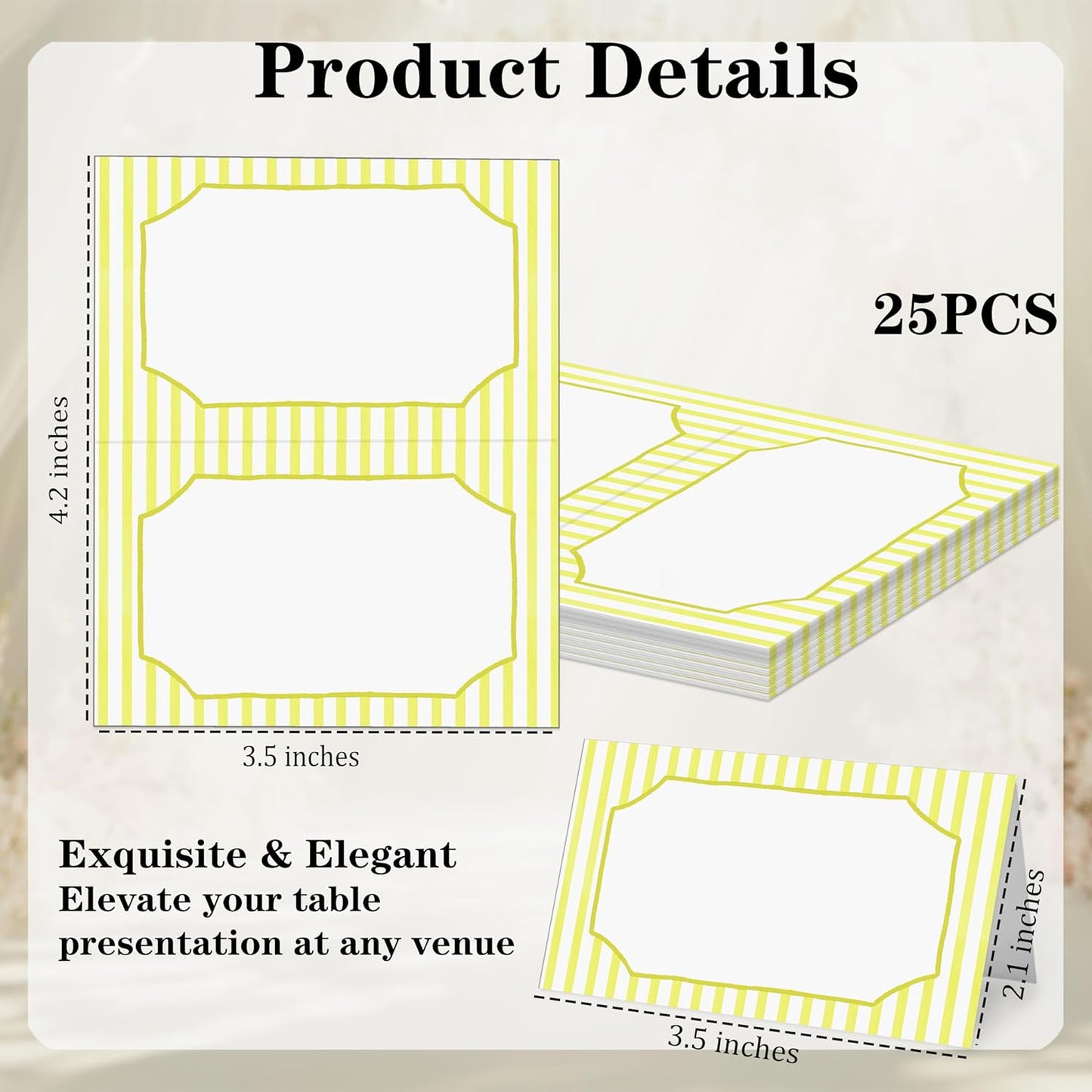 Mermaid Place Cards for Table Setting, 2 x 3.5" Escort Cards, 25 Under The Sea Tent Cards Food Label for Dinner Party, Wedding, Bridal Shower, Baby Shower, Birthday Party Supplies