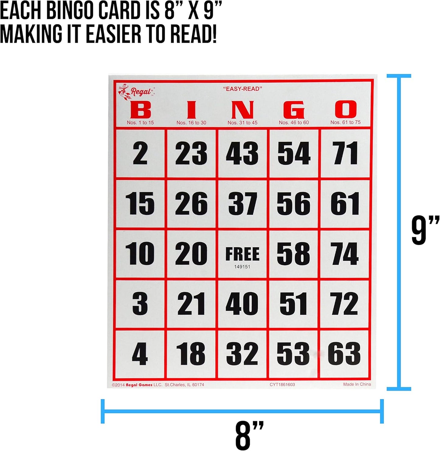 Regal Games Deluxe Bingo Game Set with Cage, Board, Balls, 18 Cards, and Chips