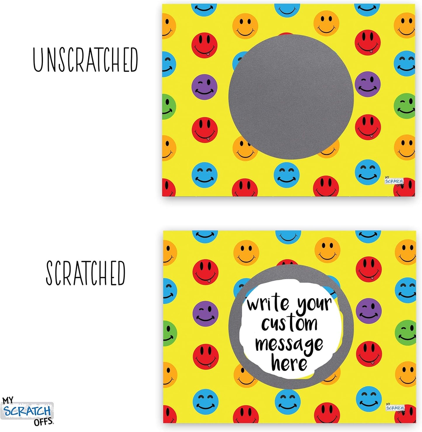 My Scratch Offs - Customizable Scratch-Off Cards Graffiti Design for Prizes, Classroom Rewards & Teacher Supplies, 50 Pack