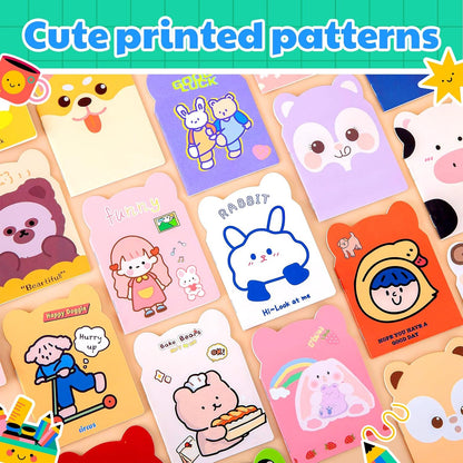 100pcs mini notebooks bulk party favors small cute pocketbook kawaii cartoon animal journal mini notepads for Christmas Classroom Prizes Gift College Ruled Pages back to school supplies for student