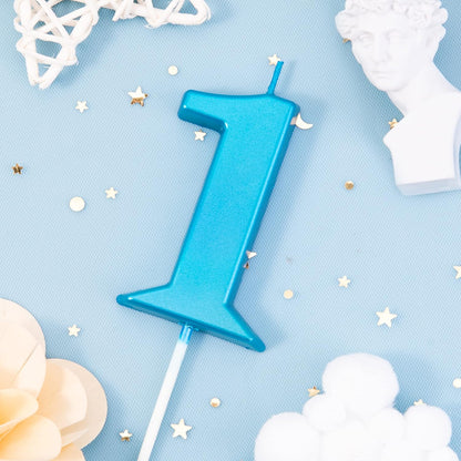PHD CAKE 2.76 Inch Modern Gold 2 Number Birthday Candles, Gold Number Candles, Cake Number Candles, Party Celebration