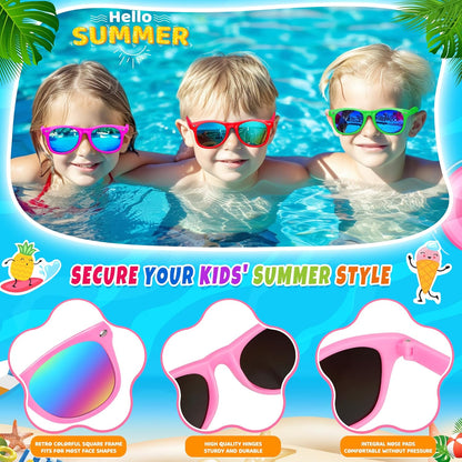 INNOCHEER Party Sunglasses for Kids with UV400 Protection Eyewear Neon Sunglasses for Boys, Girls - Great Gift for Party Favors, Birthday Party and Outdoor Activity