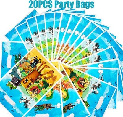 TJLMCORP Italian Brainrot Party Game, Pin the Tail Party Game Set With 24 Stickers and and 2 Blindfolds, Tralalero Themed Birthday Party Supplies, Brain Rot Party Decorations（Tung Tung Tung Sahur）