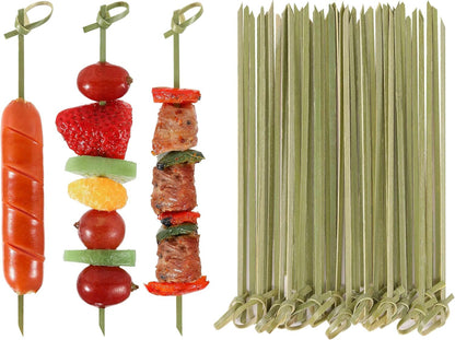 200 PCS Cocktail Picks, 4.7 Inch Toothpicks for Appetizers, Natural Bamboo Knot Skewers, Mini Food Sticks, Fancy Tooth Picks for Drinks,Fruit,Charcuterie,Cocktail Garnish Accessories, Party Supplies