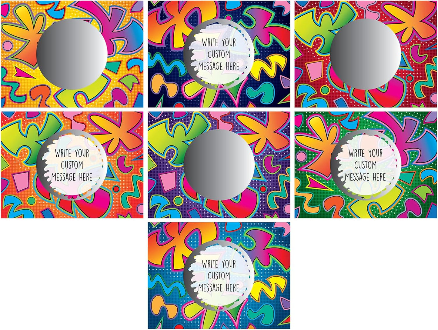 My Scratch Offs - Customizable Scratch-Off Cards Graffiti Design for Prizes, Classroom Rewards & Teacher Supplies, 50 Pack