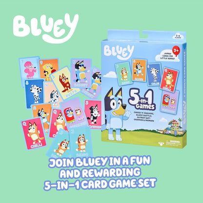 Bluey Bingo’s Bingo Card Game, Kids Image Matching Card Game with 40 Cards, 48 Chips and 12 Scoring Chips, Interactive Fun Games for Kids of Ages 3+