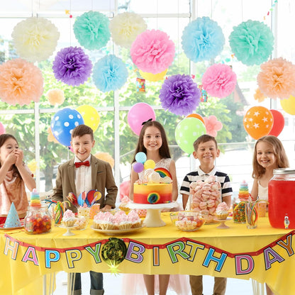 BestoFun 16 PCS Sage Green Party Decorations Tissue Paper Flowers Christmas Party Decors Hanging Pom Poms Decorations for Xmas New Year Winter Holiday Decorations