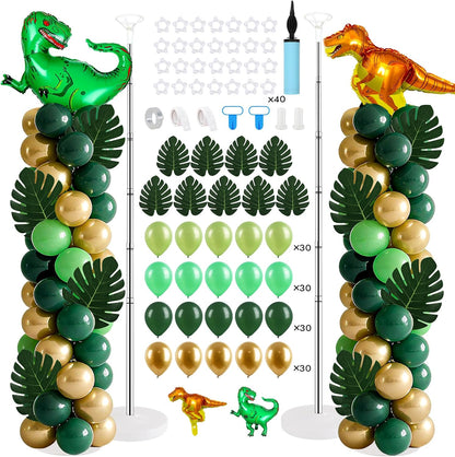 2 Sets Graduation Balloon Column Stand Kits with Balloons 2026 Grad Themed Decoration Navy Blue Balloon Tower Stand Kit for Grad High School & College Celebration Party Decor