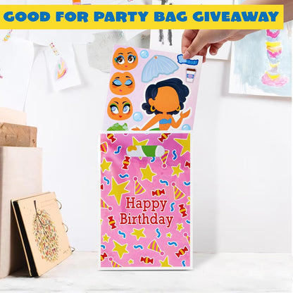JOYIN 24 Sheets 9"x6" Make a face Stickers for Kids, Make Your Own Stickers with Unicorn, Dinosaur, Sea and Safari Animals, Party Favors Kids Crafts, Goodie Bags Stuffers Classroom Activities