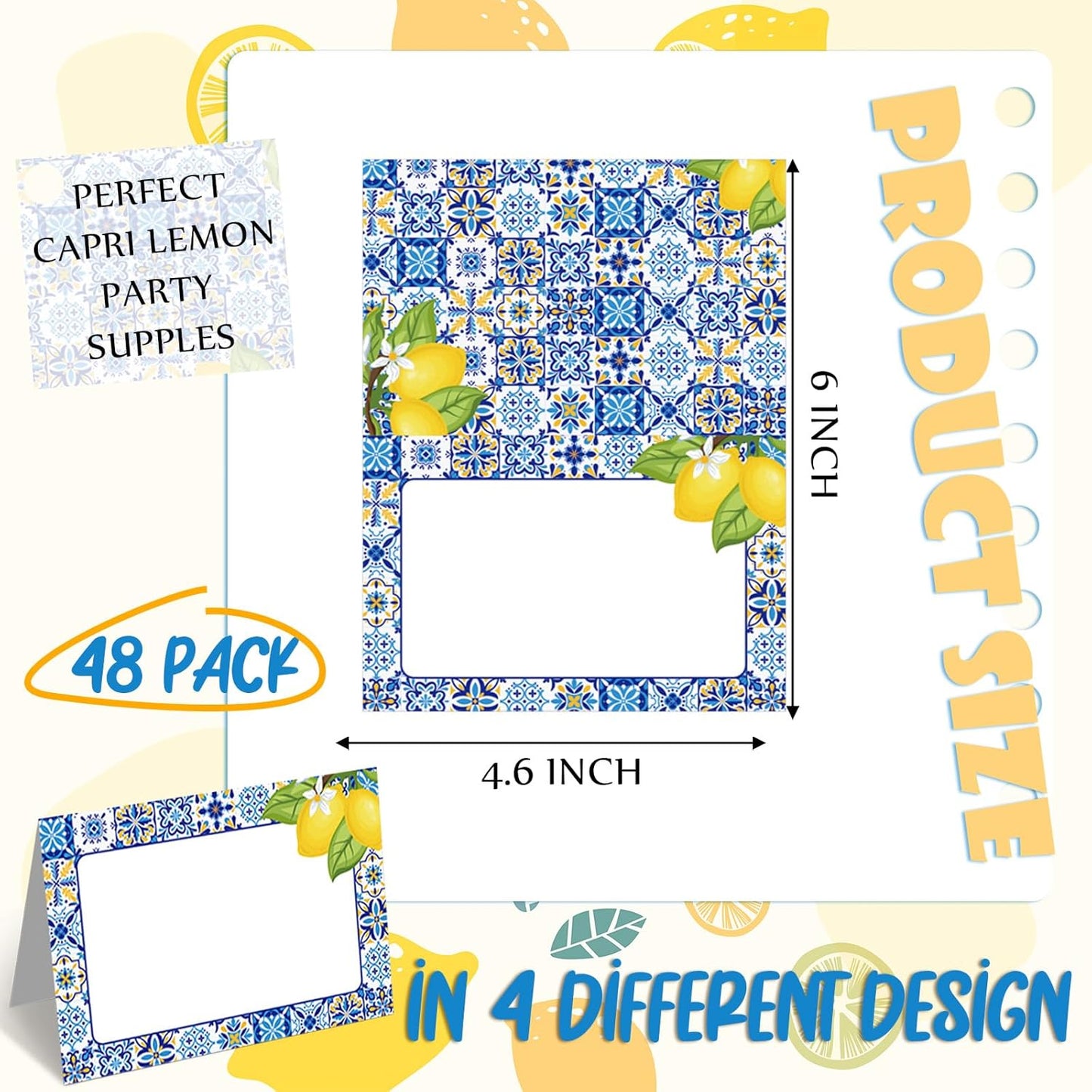 Jetec 48 Pcs Hawaiian Cartoon Place Cards Hawaii Hibiscus and Tropical Leaves Print Table Name Cards Tent Placards Buffet Food Label for Table Setting Hawaiian Themed Party Supplies