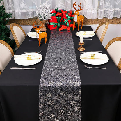 Snowkingdom 2 Pieces Gold Table Runner, Sequin Glitter Foil Metallic Thin Mesh Runner Roll 11"x108", Gold Table Decorations for Event Party, Wedding, Birthday Party, Christmas