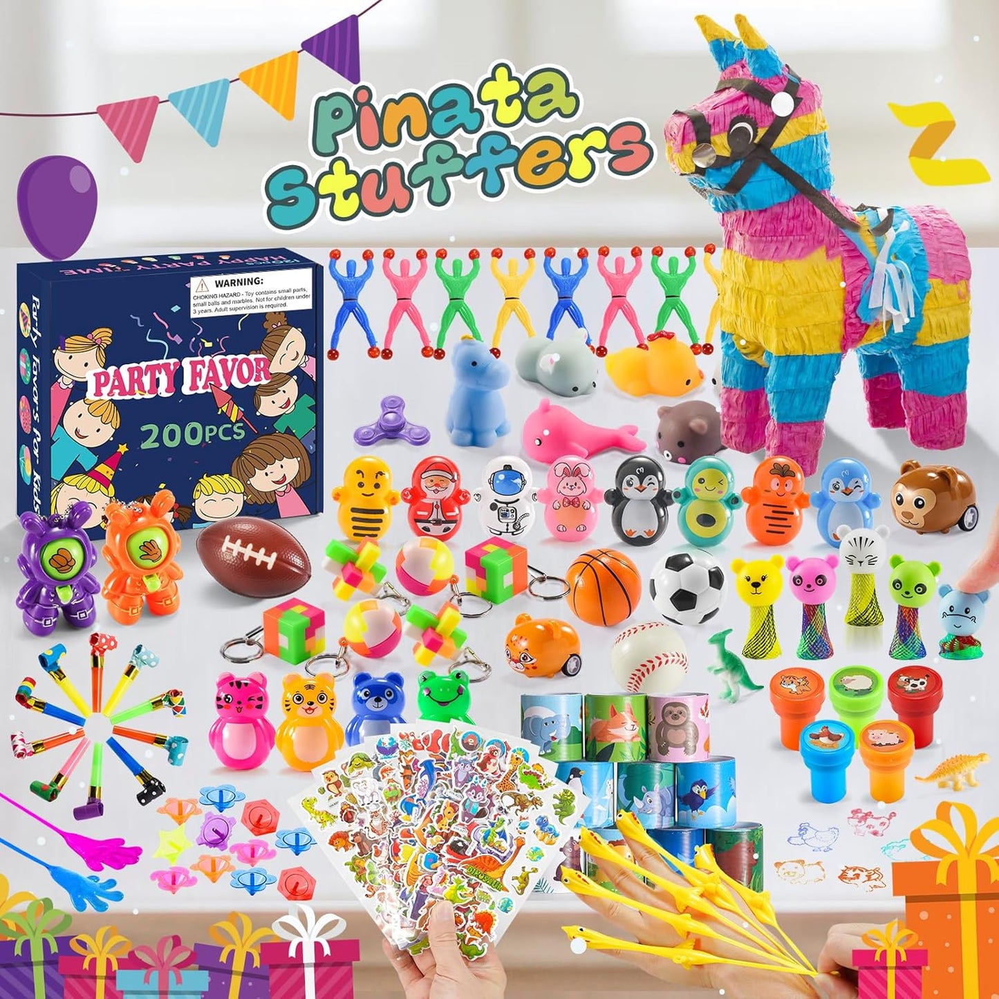 Yutin Party Favors for Kids 8-12, Easter Egg Fillers, Treasure Chest Box Prize Toys for Classroom Students, Goodie Bags Stuffers Pinata Fillers, Carnival Small Bulk Toys for Boys Girls Gift Bag 4-8
