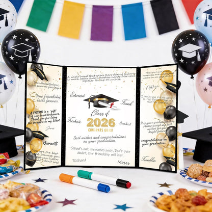 kockuu 2026 Graduation Guest Book Signature Board, Pink Class of 2026 Graduation Sign in Book to Sign Decor for Grad Party High School College Grad Gifts