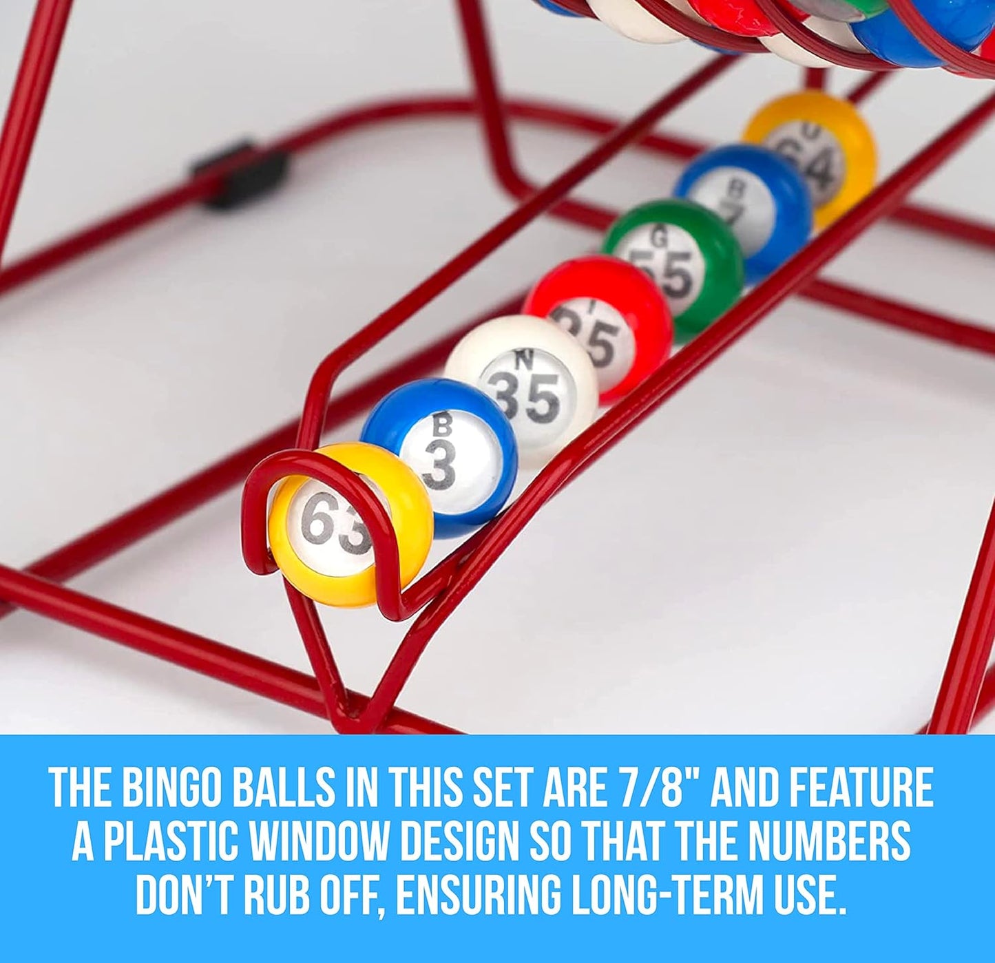 Regal Games Deluxe Bingo Game Set with Cage, Board, Balls, 18 Cards, and Chips