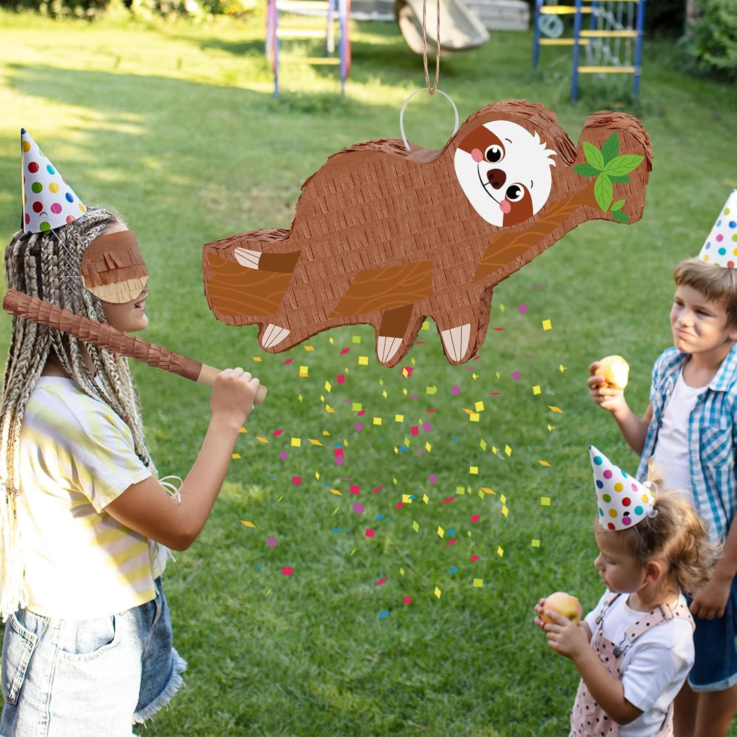 Disco Ball Pinata with Stick and Blindfold 80s 90s Theme Party Decorations Silver Mirror Disco Ball Pinata for Birthdays Weddings Roller Skating Party Supplies