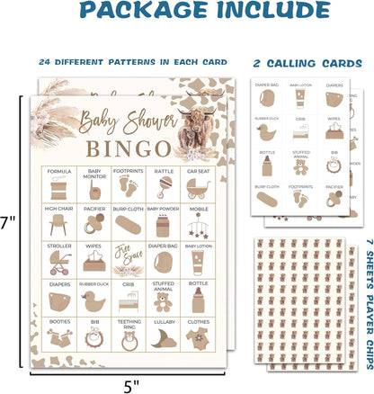 Baseball Bingo Card Game, Baseball Bingo Game for Adults, Sports Party Supplies, Favors, Baseball Party Decorations, Gift – 24 Players Bingo Game, C06