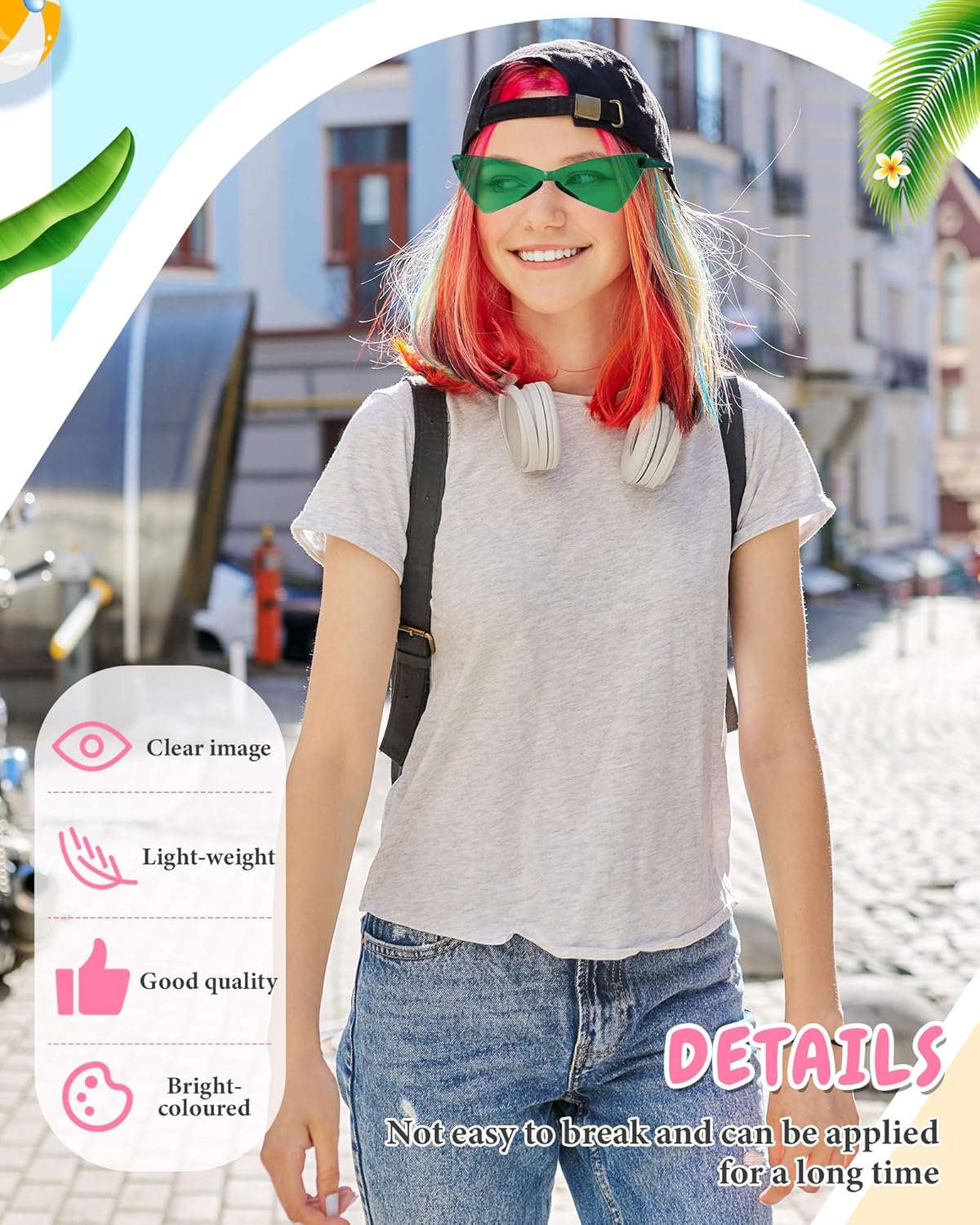 Kanayu 12 Pcs Mixed Style Rimless Sunglasses Retro Party Favors Eyewear for Bachelor Party Photoshoot Costume Accessories