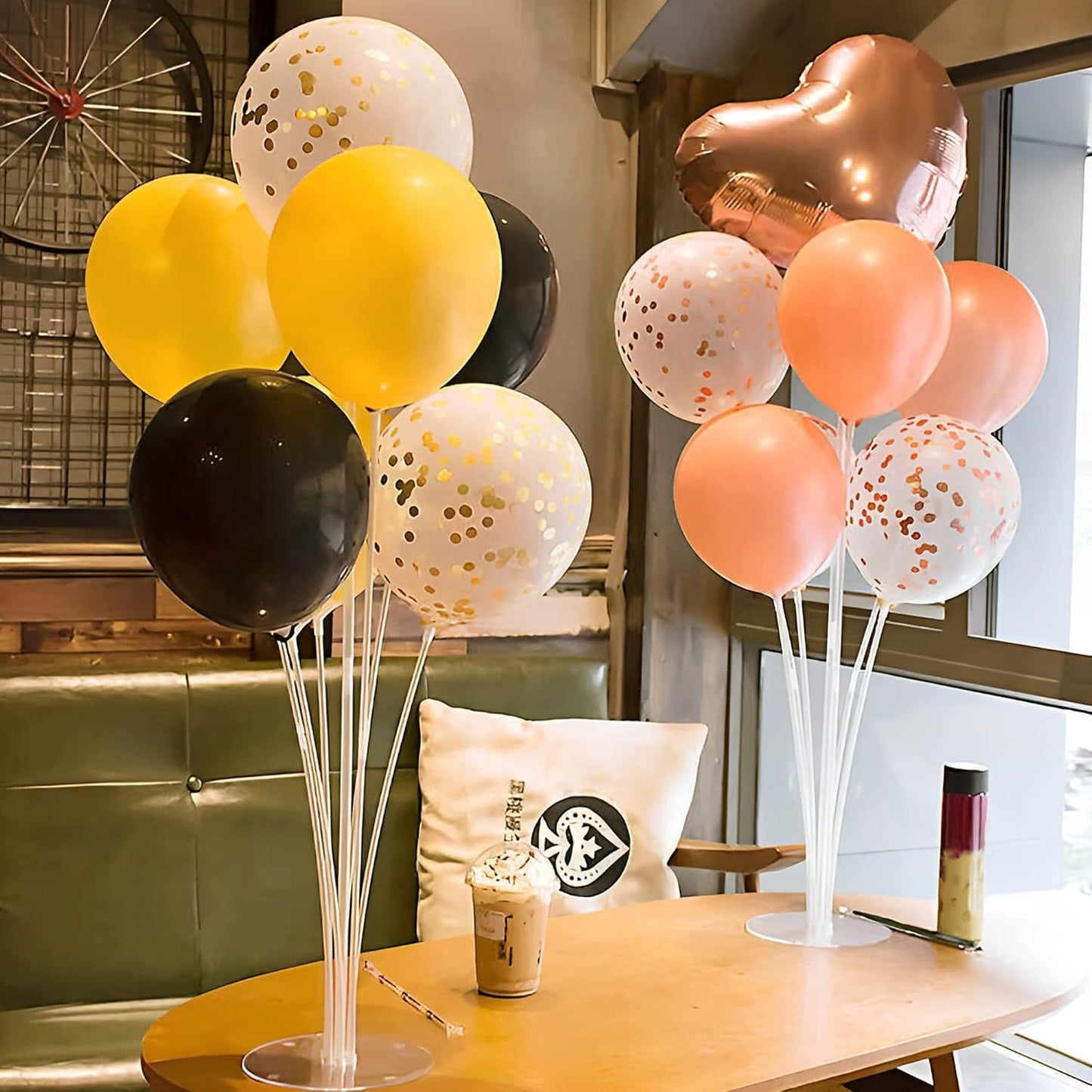 JOYYPOP 4 Sets Balloon Stand Kit For Table, Balloon Sticks with Base Birthday Graduation Party Decorations Wedding