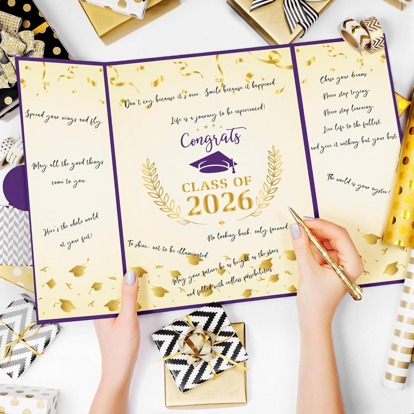 Graduation Decorations 2026 - Graduation Guest Book for Class of 2026, Signature Board Sign for High School & College Graduation Party Decor