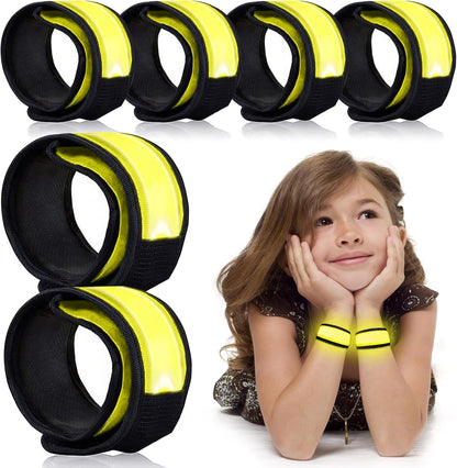 esonstyle 6 PCS LED Glow Bracelets, Night Safety Light Up Bracelets for Kids - Glow in The Dark Party Favors for Halloween, Christmas, Concerts, Festivals, Sports, Camping, Green