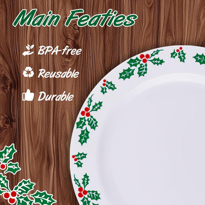 350 Pieces Black and Gold Plastic Plates with Disposable Silverware, Include 50 Dinner Plates 9”, 50 Dessert Plates 6.3”, 50 Black Cups 9 OZ, 50 Pre Rolled Napkins for Wedding Party Graduation
