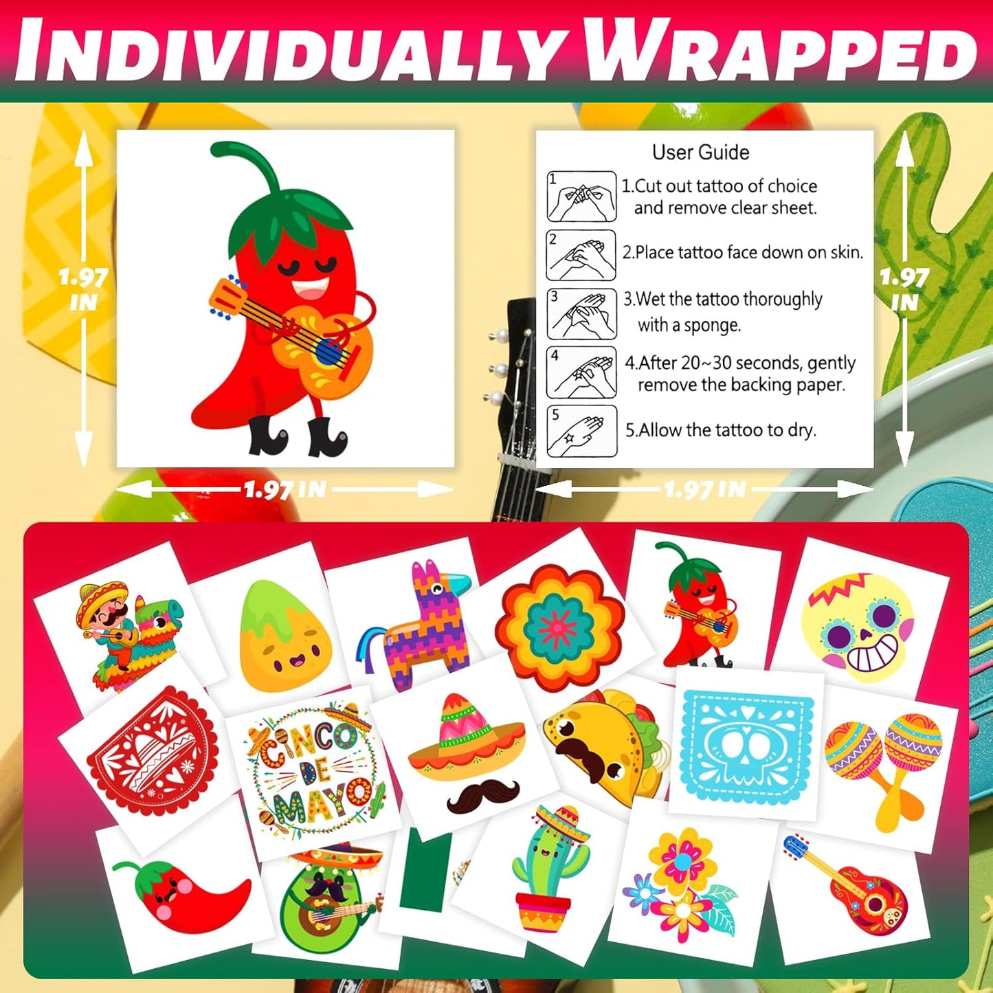 winthrop 240 Pcs Bulk Summer Temporary Tattoos for Kids, Individually Wrapped Safety Waterproof Tattoos, Best Choice for Hawaiian Luau Party Pool Beach Party Favors Classroom Matching Game, 60 Designs