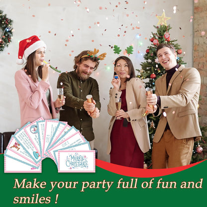 Christmas Treasure Hunt Clue Game, Winter Xmas Scavenger Games for Adults, Merry Christmas Party Activities, Santa Holiday Xmas Party Supplies (12 Cards with 12 Colorful Envelopes) -03